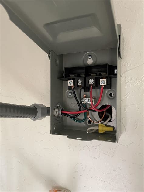 junction box for hot water heater|disconnect box for water heater.